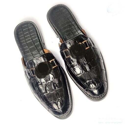 Giày Sapo LV Vàng Phiên Bản Da Cá Sấu Đuôi Nam Tính